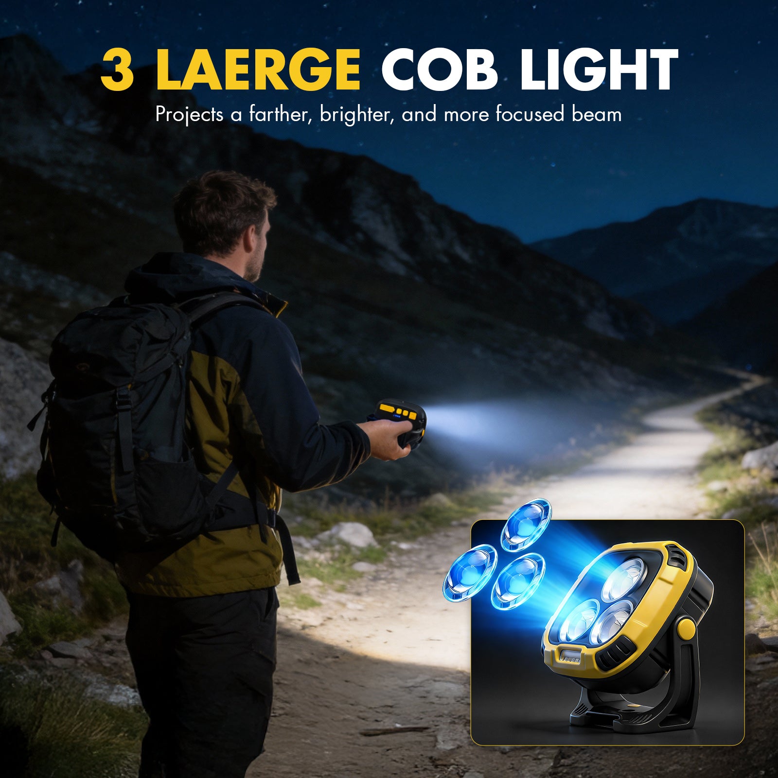 3COB Magnetic Work Light