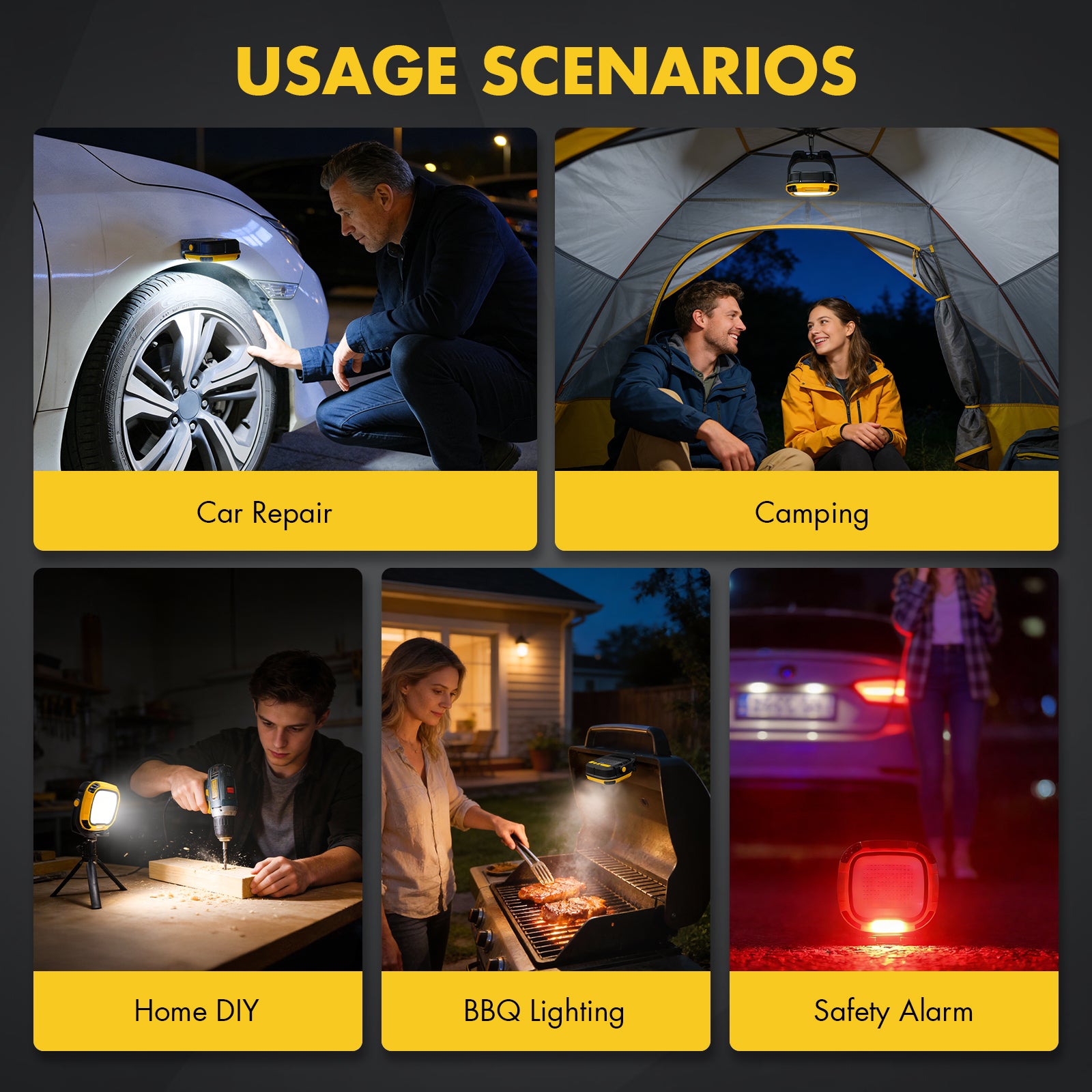 136-LED Magnetic Work Light