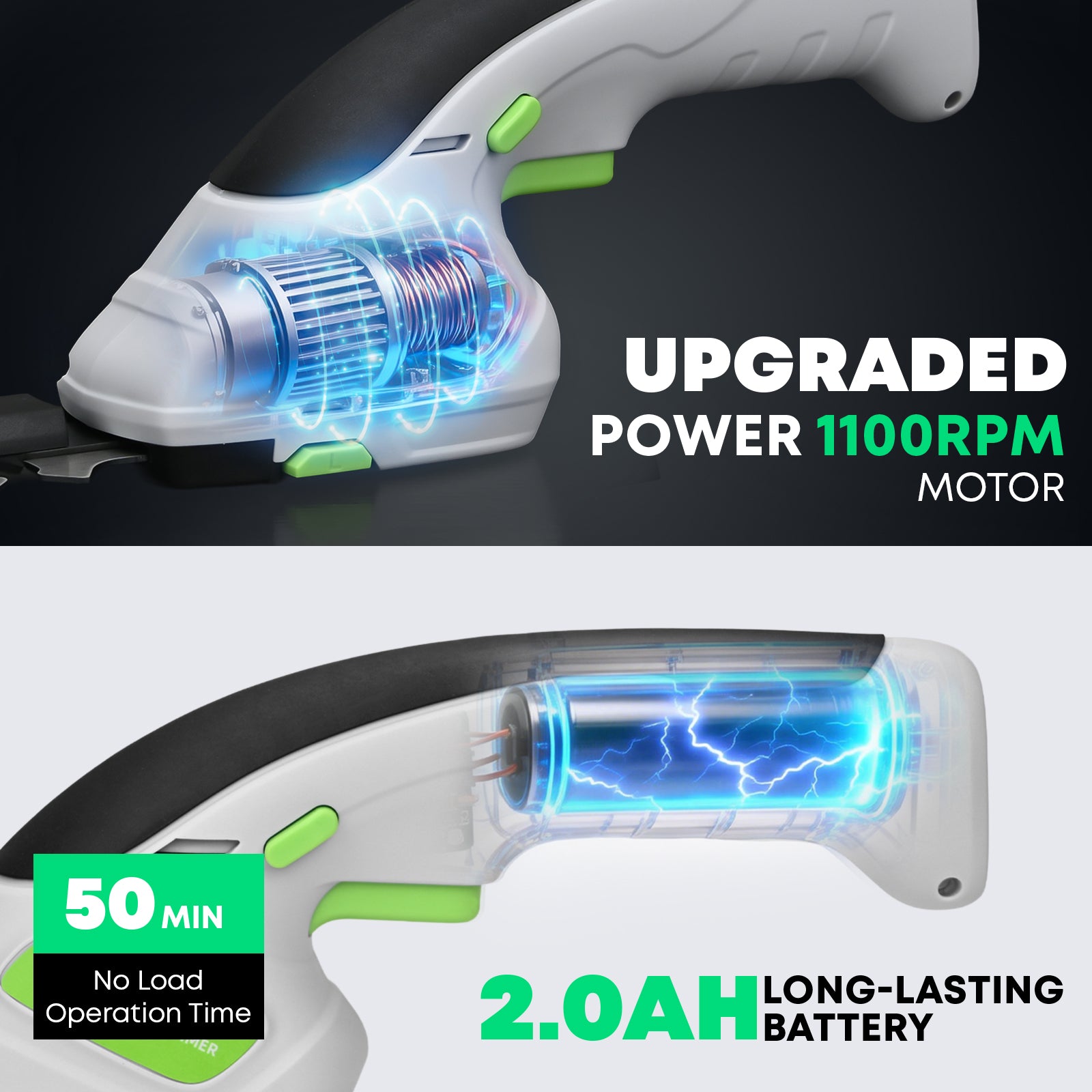 2-in-1 3.6V Cordless Hedge Trimmer